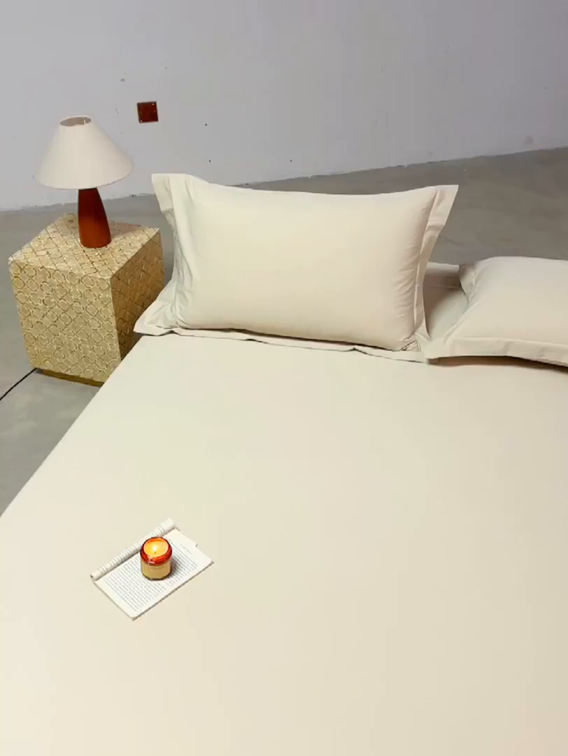 91家纺网 家纺一手货源 找家纺 轩和家居 2025新款70S砂洗长绒棉单床笠 芦暖