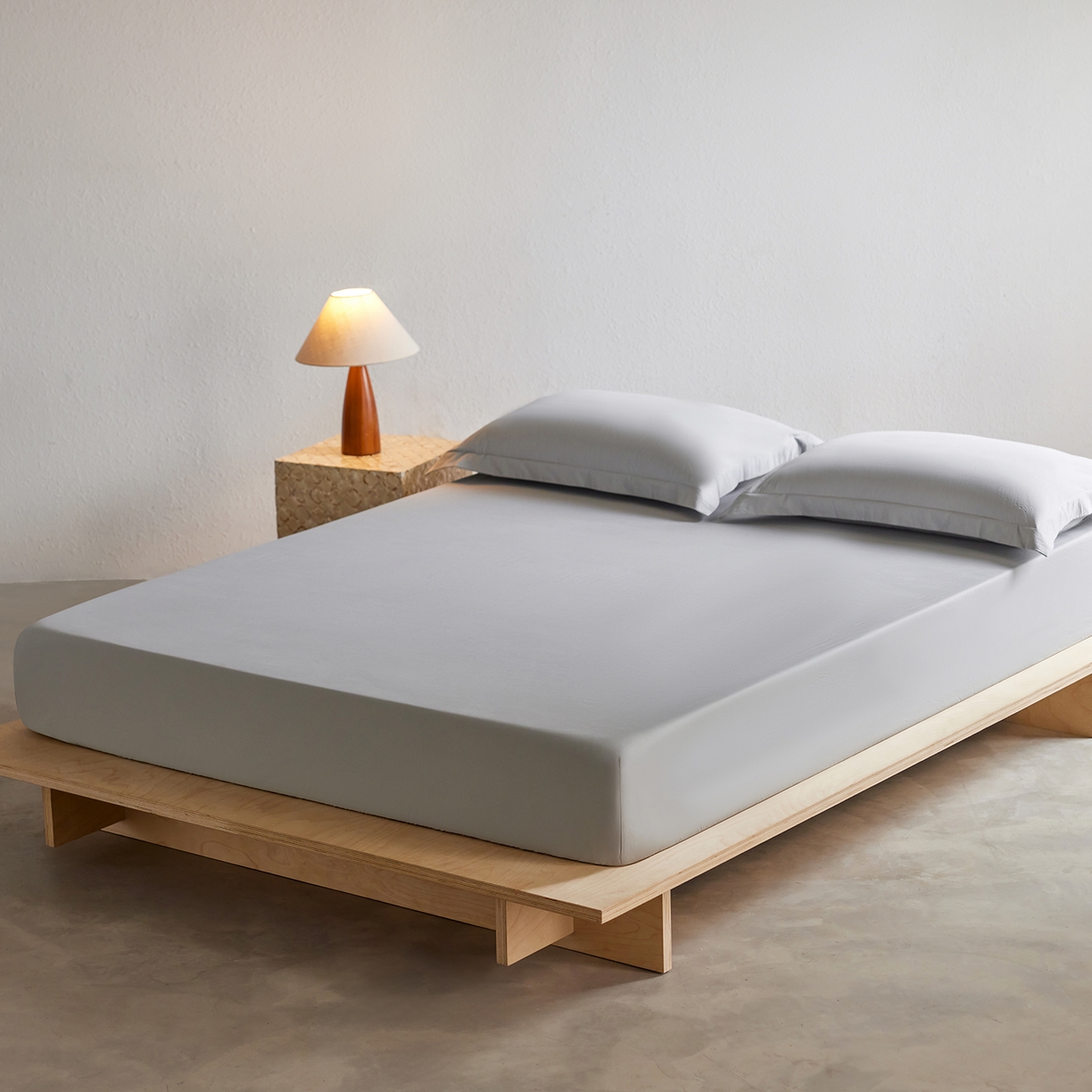 轩和家居 2025新款70S砂洗长绒棉单床笠 松烟