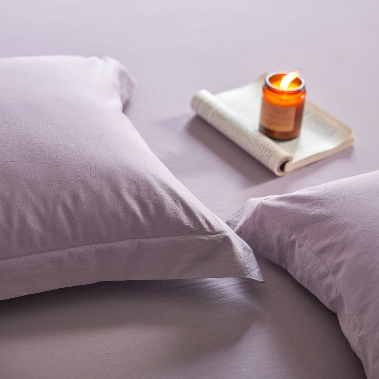 91家纺网 家纺一手货源 找家纺 轩和家居 2025新款70S砂洗长绒棉枕套 烟凝