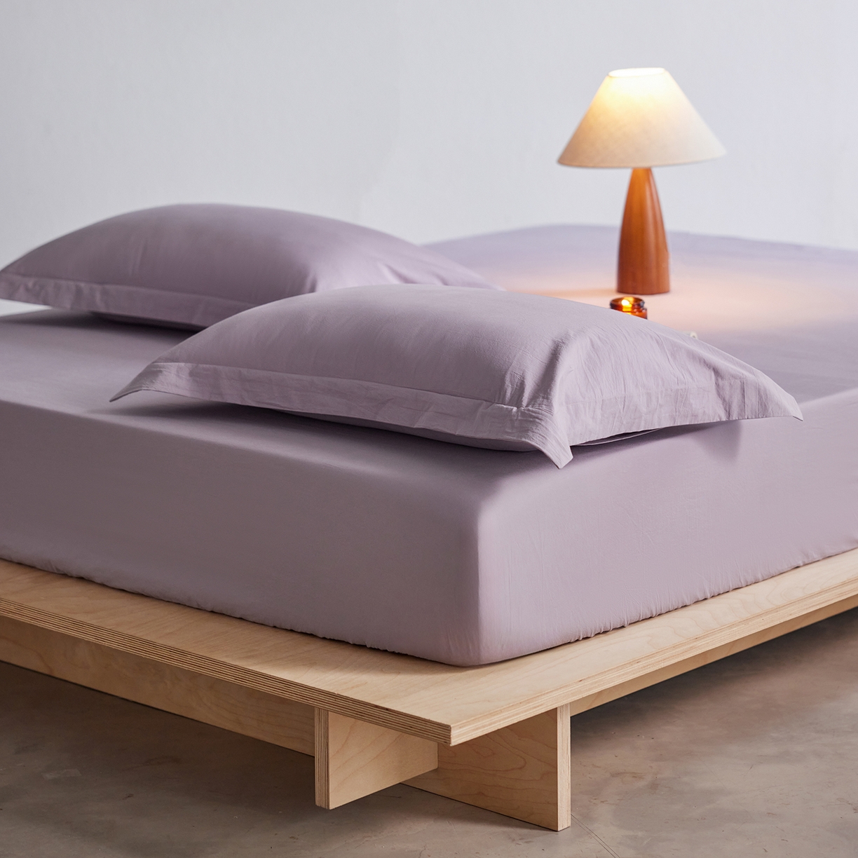 91家纺网 家纺一手货源 找家纺 轩和家居 2025新款70S砂洗长绒棉枕套 烟凝