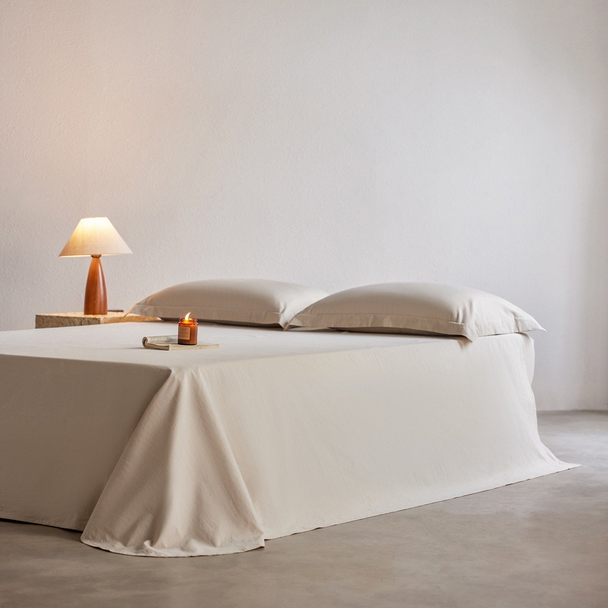 91家纺网 家纺一手货源 找家纺 轩和家居 2025新款70S砂洗长绒棉床单 芦暖