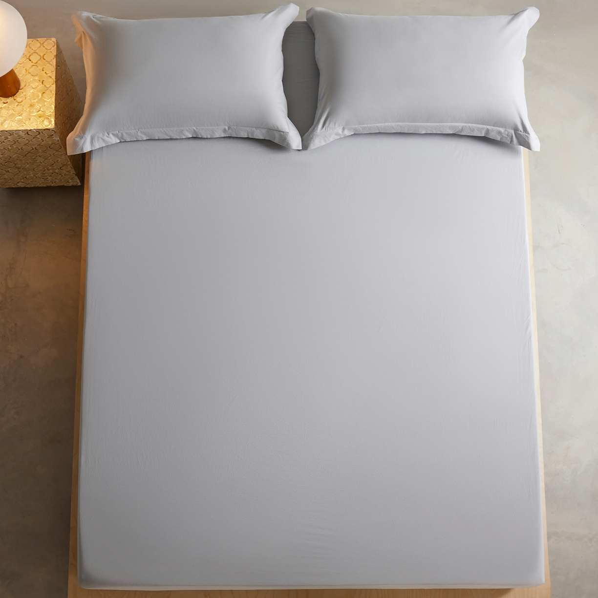 91家纺网 家纺一手货源 找家纺 轩和家居 2025新款70S砂洗长绒棉单床笠 松烟