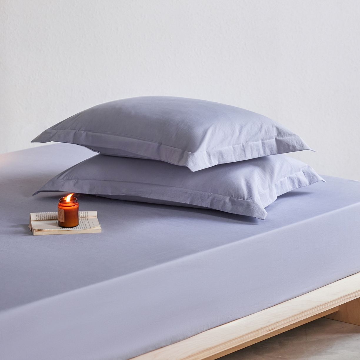 91家纺网 家纺一手货源 找家纺 轩和家居 2025新款70S砂洗长绒棉枕套 云水