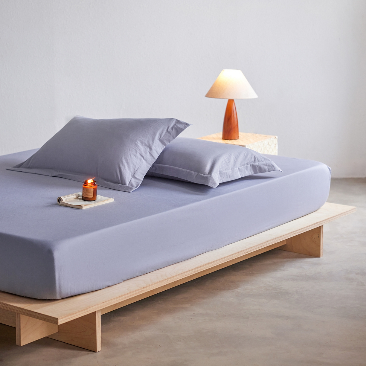 91家纺网 家纺一手货源 找家纺 轩和家居 2025新款70S砂洗长绒棉枕套 云水