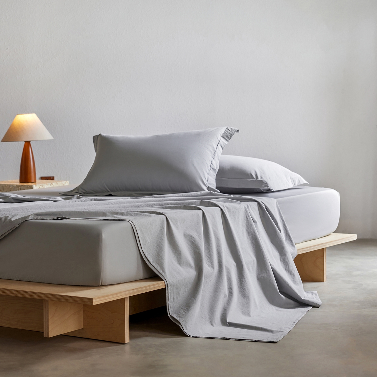 91家纺网 家纺一手货源 找家纺 轩和家居 2025新款70S砂洗长绒棉床单 松烟