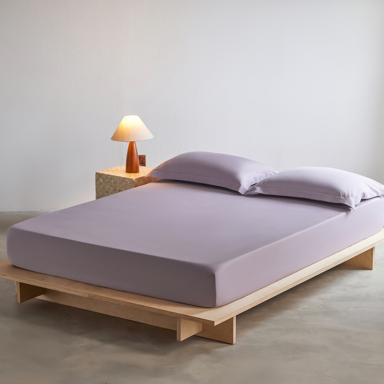 轩和家居 2025新款70S砂洗长绒棉单床笠 烟凝