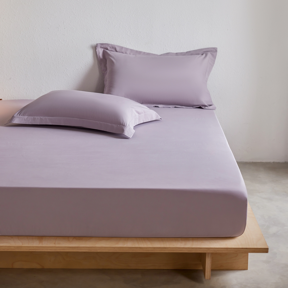 91家纺网 家纺一手货源 找家纺 轩和家居 2025新款70S砂洗长绒棉单床笠 烟凝