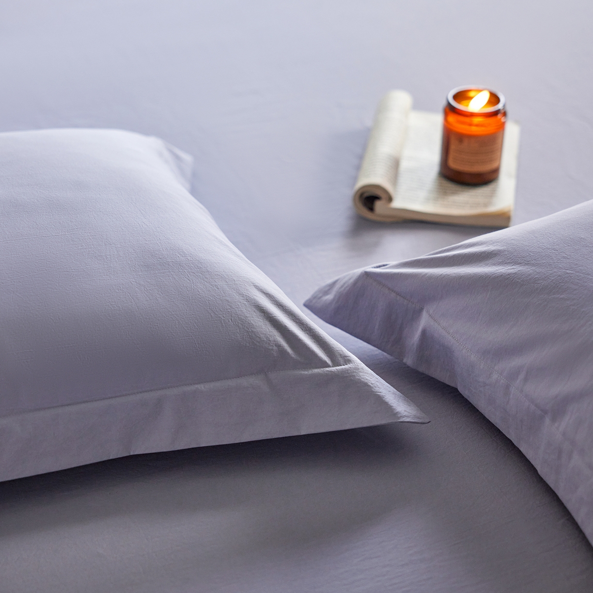 91家纺网 家纺一手货源 找家纺 轩和家居 2025新款70S砂洗长绒棉枕套 云水