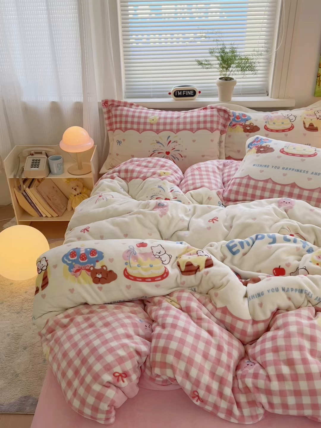 91家纺网 家纺一手货源 找家纺 铭宣 2025新款高克重牛奶绒印花保暖四件套床单床笠单被套款 生日派对