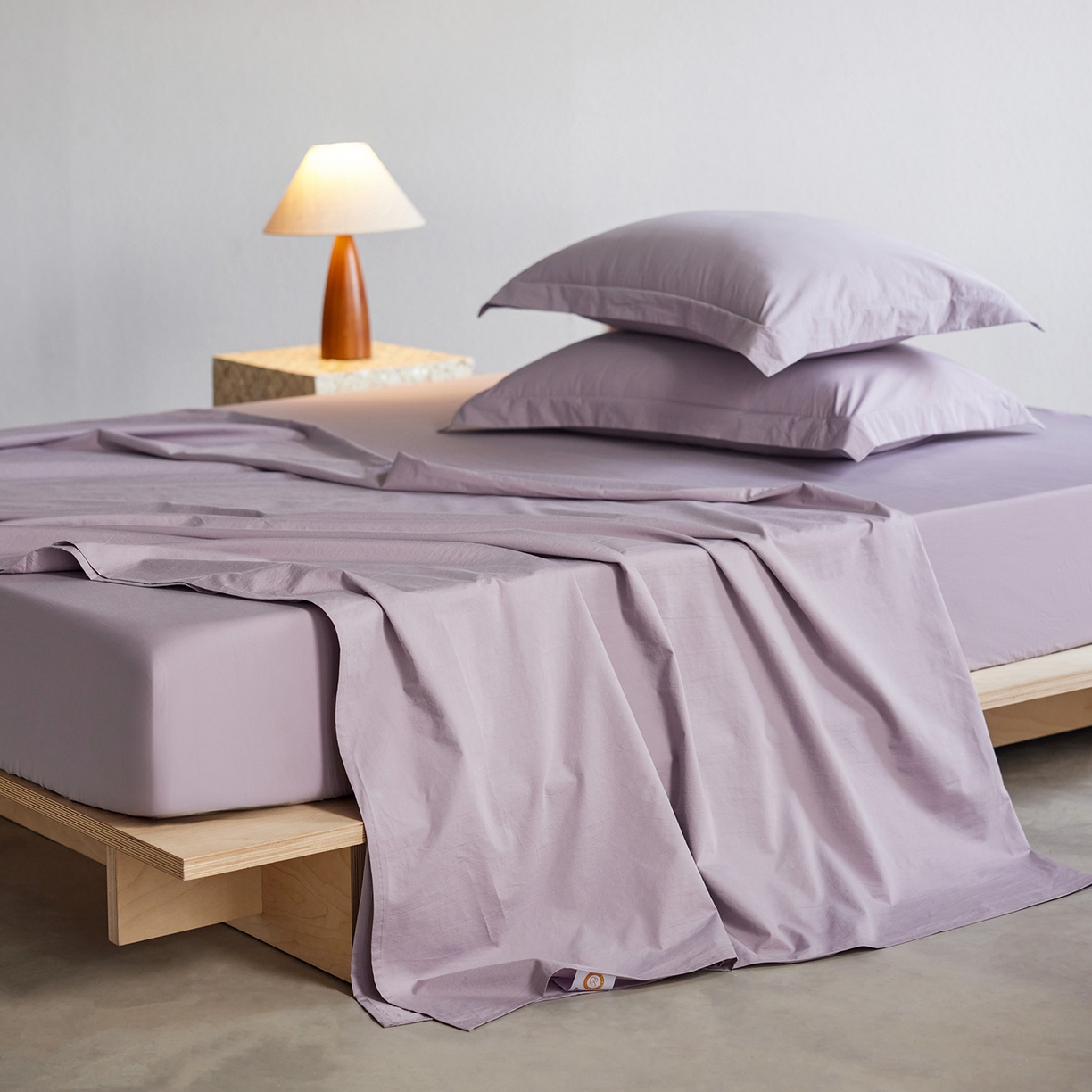 91家纺网 家纺一手货源 找家纺 轩和家居 2025新款70S砂洗长绒棉床单 烟凝