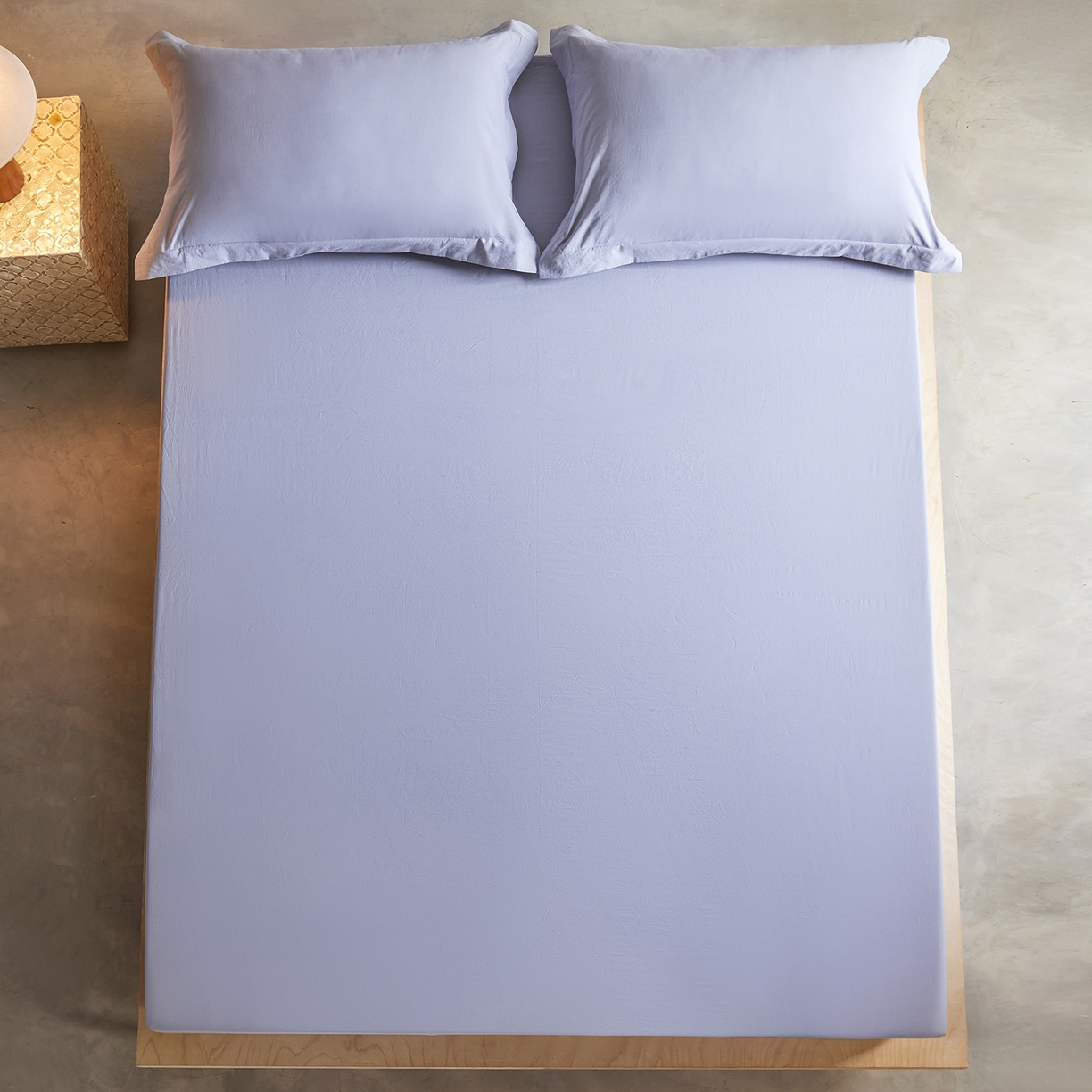 91家纺网 家纺一手货源 找家纺 轩和家居 2025新款70S砂洗长绒棉单床笠 云水