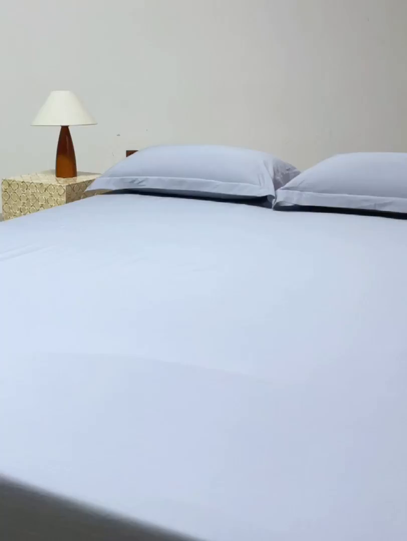 91家纺网 家纺一手货源 找家纺 轩和家居 2025新款70S砂洗长绒棉单床笠 云水