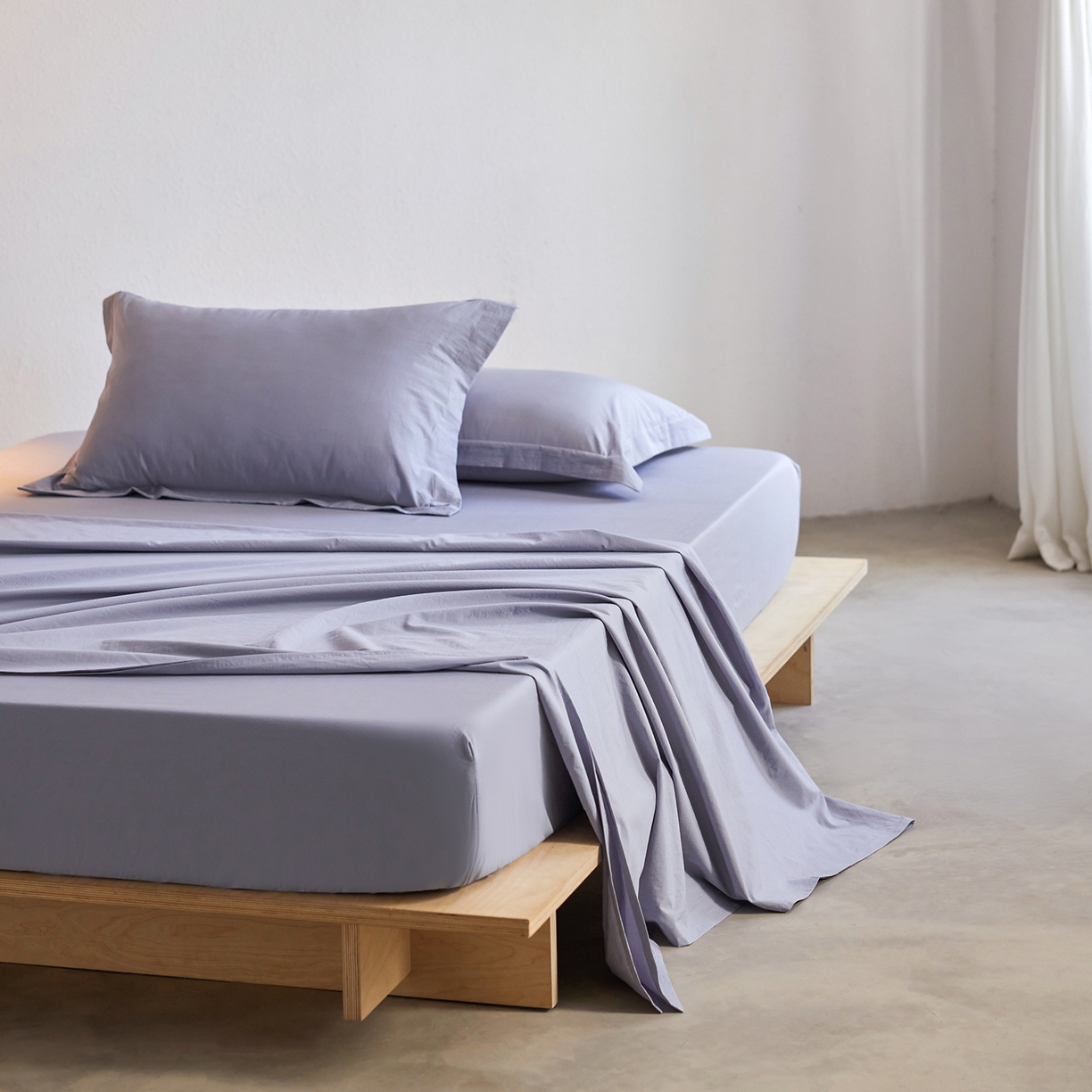 91家纺网 家纺一手货源 找家纺 轩和家居 2025新款70S砂洗长绒棉床单 云水