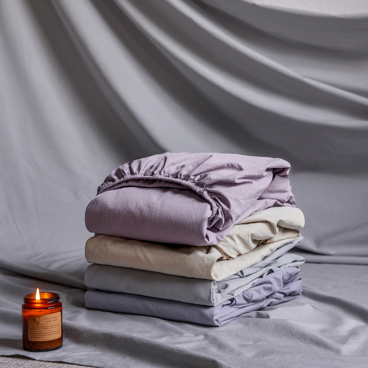 91家纺网 家纺一手货源 找家纺 轩和家居 2025新款70S砂洗长绒棉单床笠 床笠组合