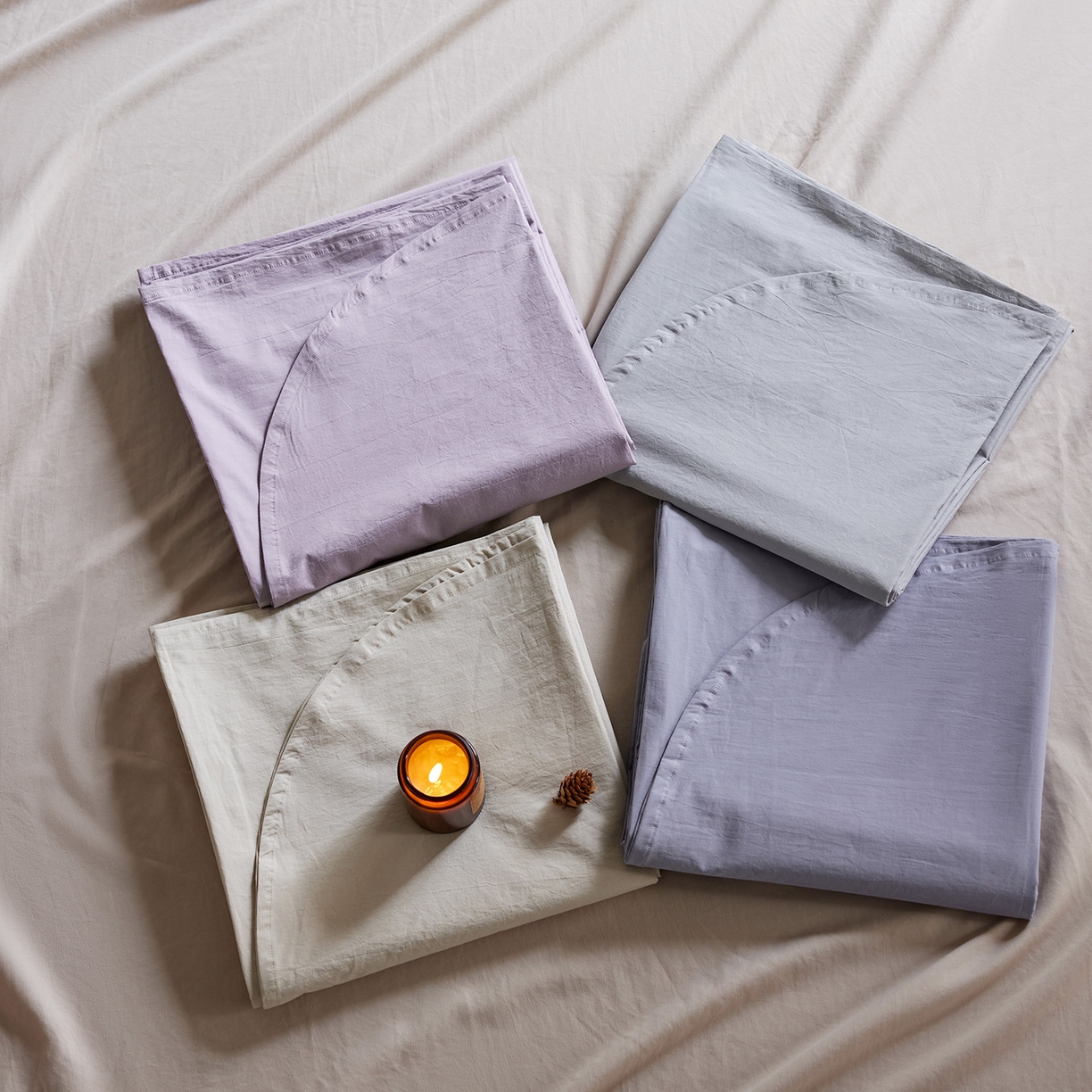 轩和家居 2025新款70S砂洗长绒棉床单 床单组合