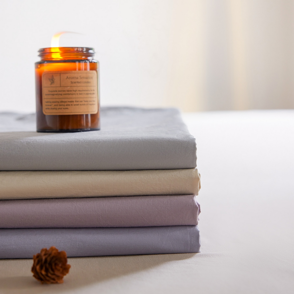 91家纺网 家纺一手货源 找家纺 轩和家居 2025新款70S砂洗长绒棉床单 床单组合