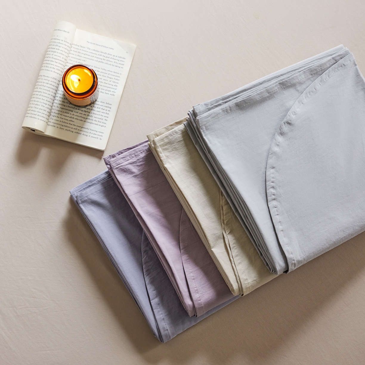 91家纺网 家纺一手货源 找家纺 轩和家居 2025新款70S砂洗长绒棉床单 床单组合