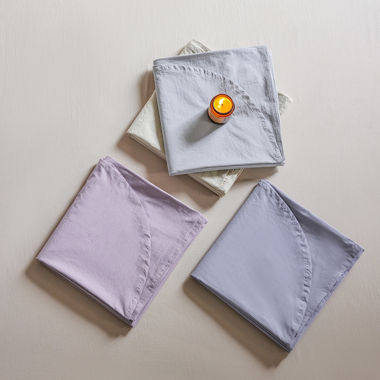 91家纺网 家纺一手货源 找家纺 轩和家居 2025新款70S砂洗长绒棉床单 床单组合