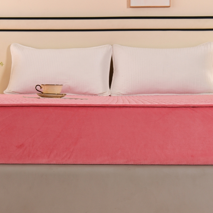 91家纺网 家纺一手货源 找家纺 （总）栩裕纺织 2025新款亲肤绒夹棉保暖床笠