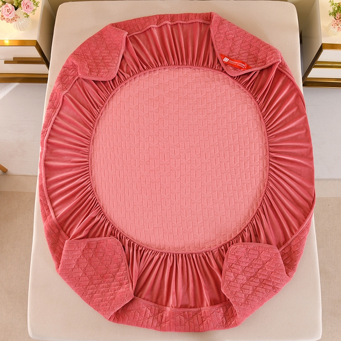 91家纺网 家纺一手货源 找家纺 （总）栩裕纺织 2025新款亲肤绒夹棉保暖床笠