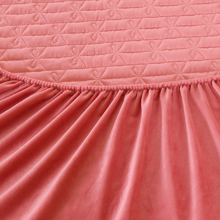 91家纺网 家纺一手货源 找家纺 （总）栩裕纺织 2025新款亲肤绒夹棉保暖床笠