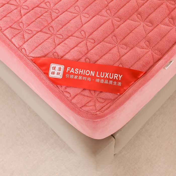 91家纺网 家纺一手货源 找家纺 （总）栩裕纺织 2025新款亲肤绒夹棉保暖床笠