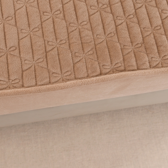 91家纺网 家纺一手货源 找家纺 栩裕纺织 2025新款亲肤绒夹棉保暖床笠 浅咖