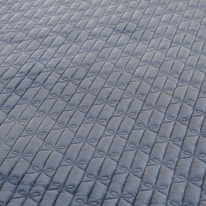 91家纺网 家纺一手货源 找家纺 栩裕纺织 2025新款亲肤绒夹棉保暖床笠 深蓝