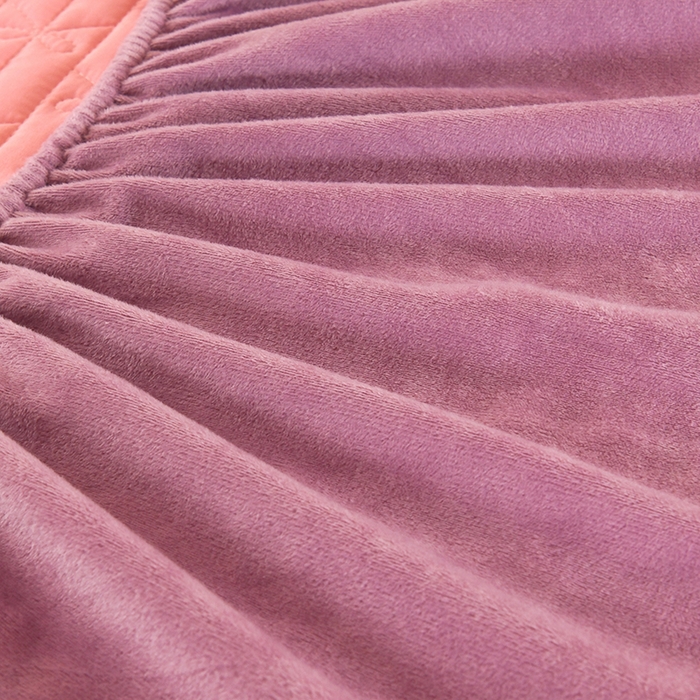 91家纺网 家纺一手货源 找家纺 栩裕纺织 2025新款亲肤绒夹棉保暖床笠 香芋紫