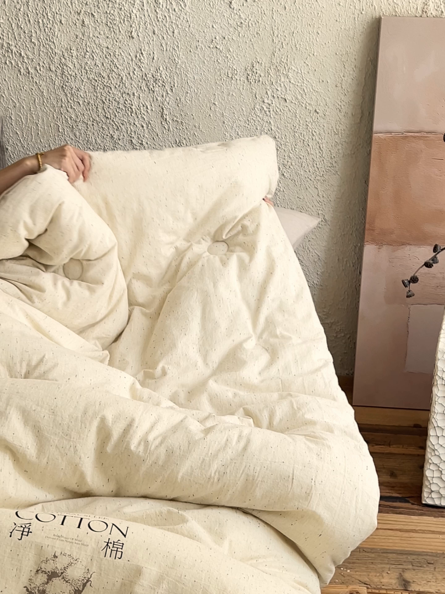 91家纺网 家纺一手货源 找家纺 （总）子由家居 2025新款水洗色织纱原色100%棉花被被子被芯