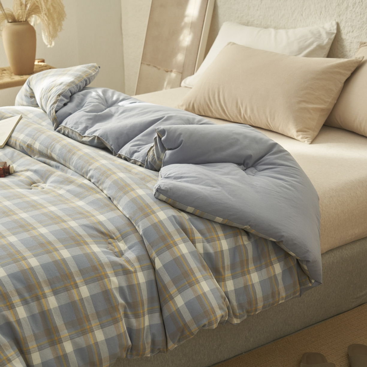 91家纺网 家纺一手货源 找家纺 子由家居 2025新款无印风100%新疆棉花被被子被芯 无印风-莫妮卡