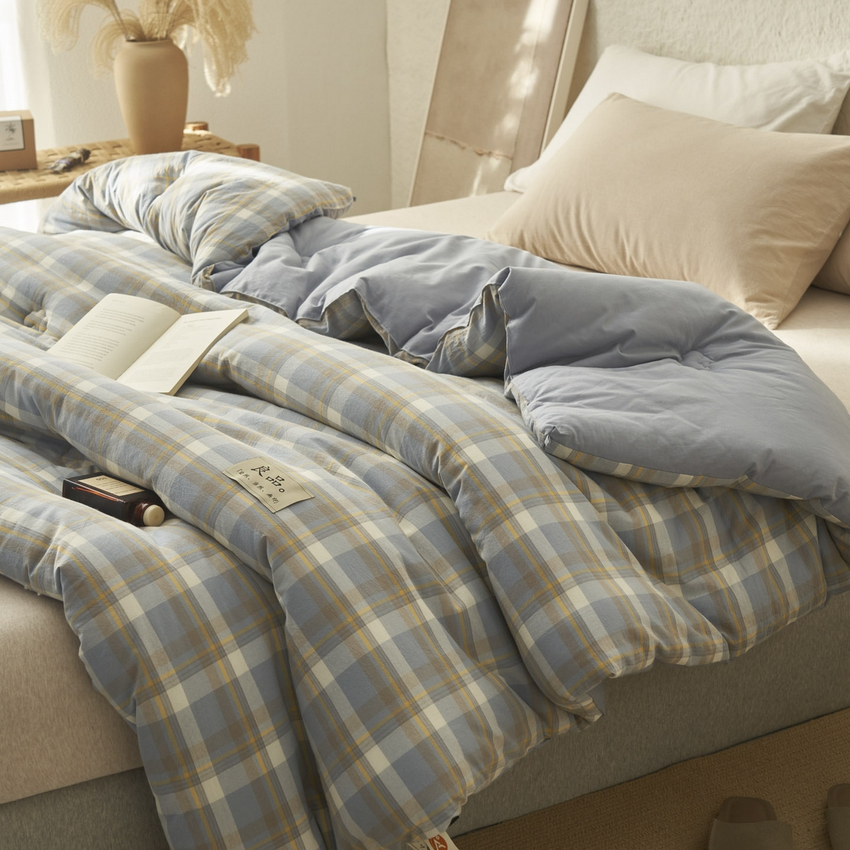 91家纺网 家纺一手货源 找家纺 子由家居 2025新款无印风100%新疆棉花被被子被芯 无印风-莫妮卡