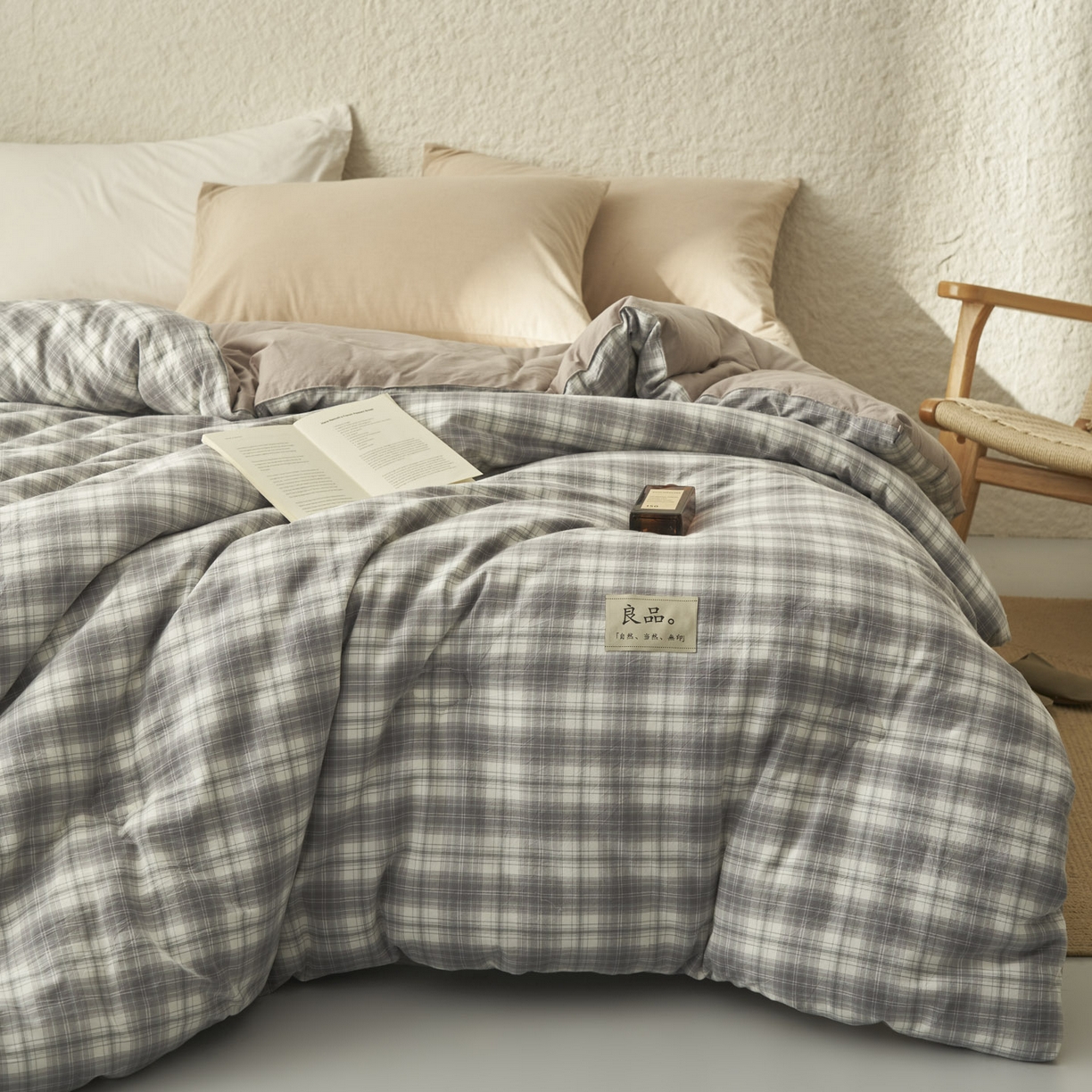 91家纺网 家纺一手货源 找家纺 子由家居 2025新款无印风100%新疆棉花被被子被芯 无印风-简约格调