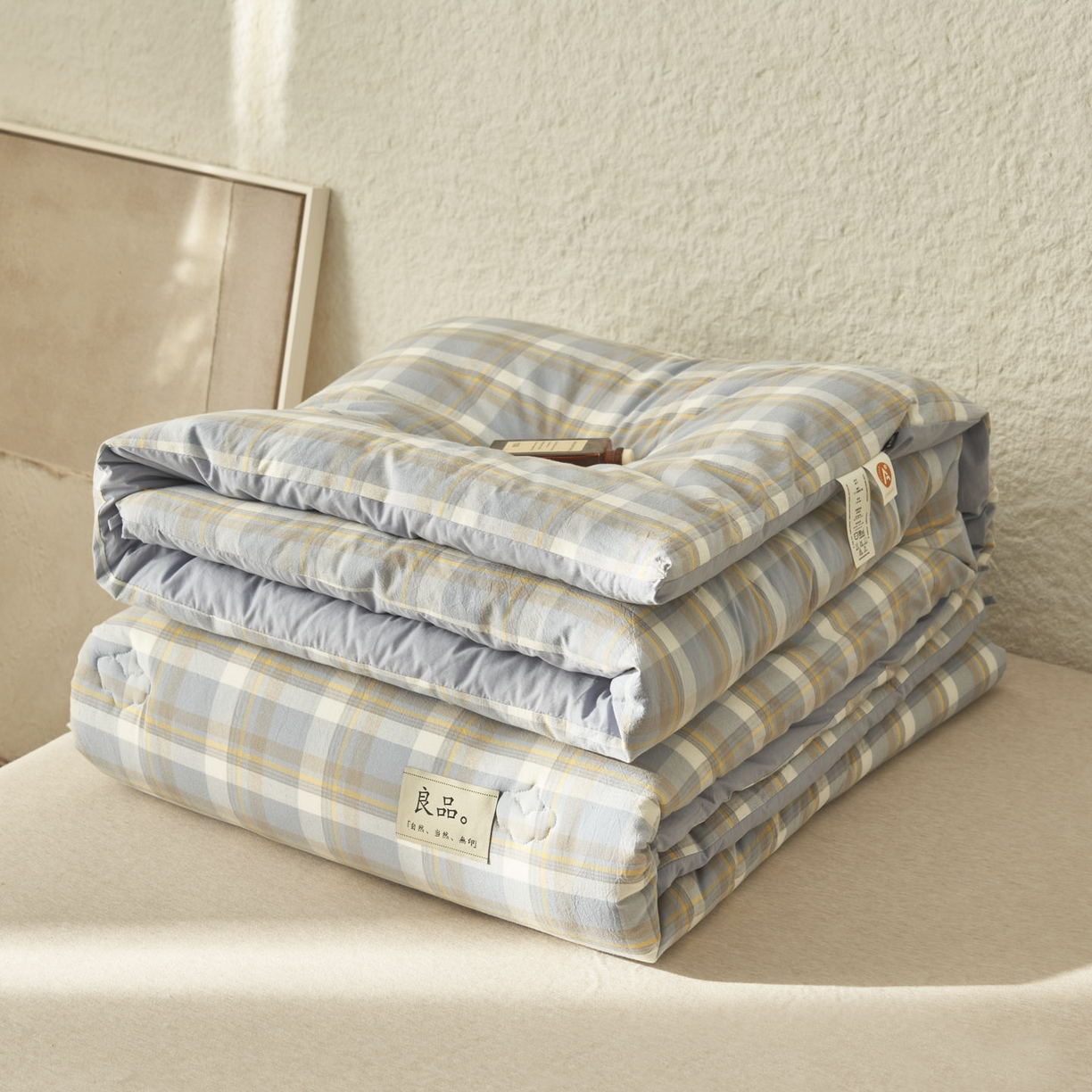91家纺网 家纺一手货源 找家纺 子由家居 2025新款无印风100%新疆棉花被被子被芯 无印风-莫妮卡