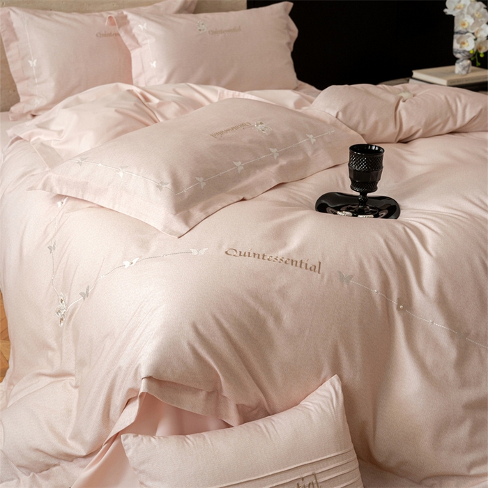 91家纺网 家纺一手货源 找家纺 红番天家居馆 （控价）2025新款全棉云柔棉磨毛+磨毛肌理纹+工艺款四件套-岚蝶（每款供货价的基础上一切活动券后+100） 岚蝶 盈盈