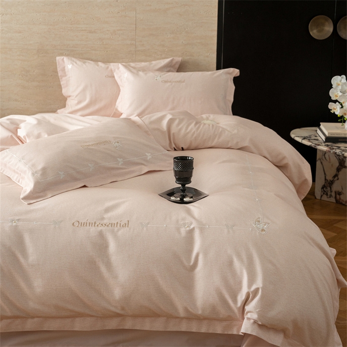 91家纺网 家纺一手货源 找家纺 红番天家居馆 （控价）2025新款全棉云柔棉磨毛+磨毛肌理纹+工艺款四件套-岚蝶（每款供货价的基础上一切活动券后+100） 岚蝶 盈盈