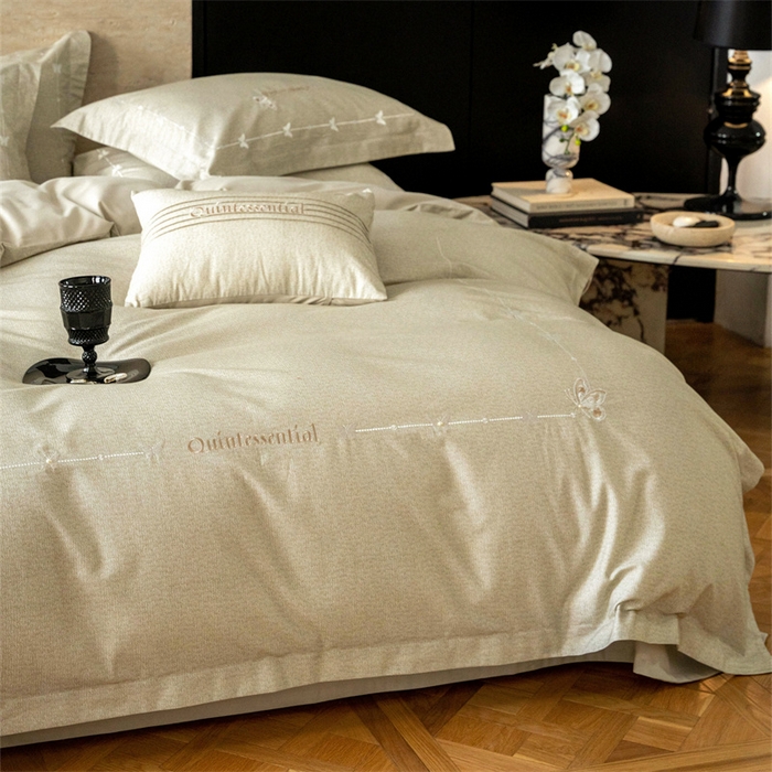 91家纺网 家纺一手货源 找家纺 红番天家居馆 （控价）2025新款全棉云柔棉磨毛+磨毛肌理纹+工艺款四件套-岚蝶（每款供货价的基础上一切活动券后+100） 岚蝶 山岚