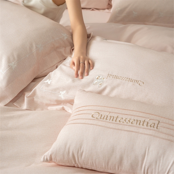 91家纺网 家纺一手货源 找家纺 红番天家居馆 （控价）2025新款全棉云柔棉磨毛+磨毛肌理纹+工艺款四件套-岚蝶（每款供货价的基础上一切活动券后+100） 岚蝶 盈盈