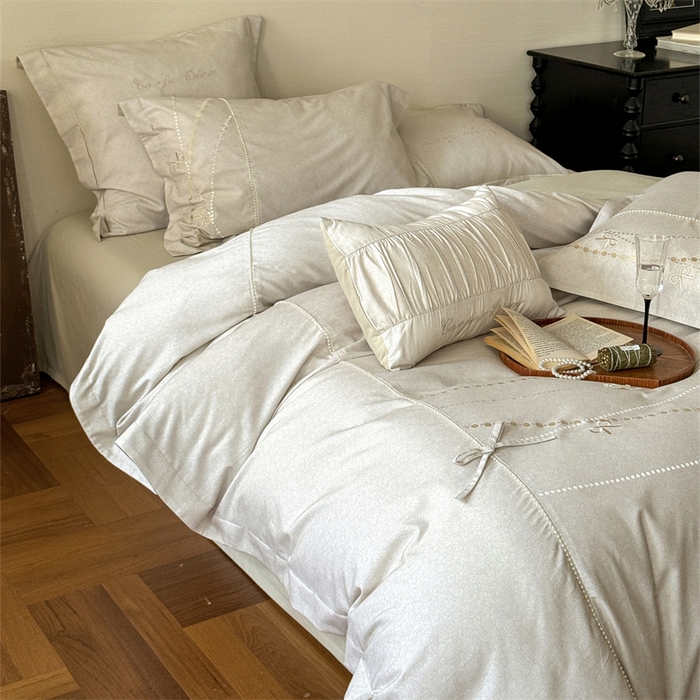 91家纺网 家纺一手货源 找家纺 红番天家居馆 （控价）2025新款全棉云柔棉磨毛+磨毛肌理纹+工艺款四件套-珠光（每款供货价的基础上一切活动券后+100） 珠光 初秋