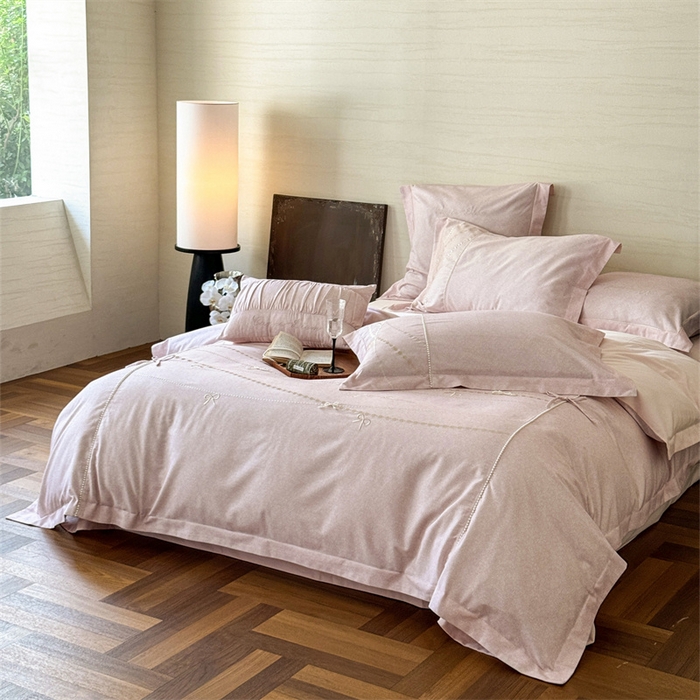 91家纺网 家纺一手货源 找家纺 红番天家居馆 （控价）2025新款全棉云柔棉磨毛+磨毛肌理纹+工艺款四件套-珠光（每款供货价的基础上一切活动券后+100） 珠光-盈盈