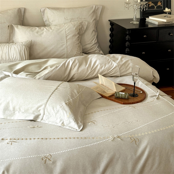 91家纺网 家纺一手货源 找家纺 红番天家居馆 （控价）2025新款全棉云柔棉磨毛+磨毛肌理纹+工艺款四件套-珠光（每款供货价的基础上一切活动券后+100） 珠光 初秋