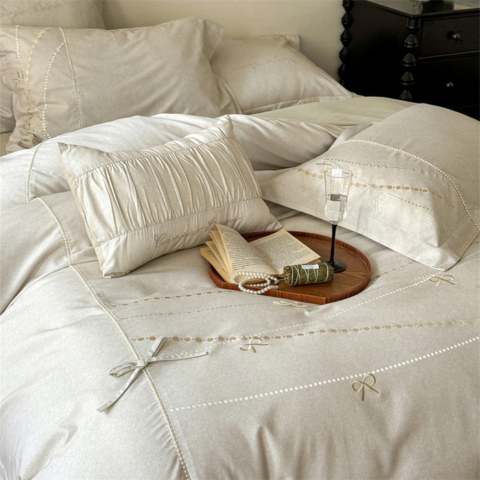 91家纺网 家纺一手货源 找家纺 红番天家居馆 （控价）2025新款全棉云柔棉磨毛+磨毛肌理纹+工艺款四件套-珠光（每款供货价的基础上一切活动券后+100） 珠光 初秋