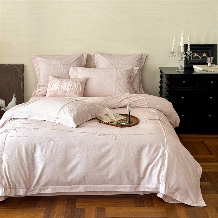 91家纺网 家纺一手货源 找家纺 红番天家居馆 （控价）2025新款全棉云柔棉磨毛+磨毛肌理纹+工艺款四件套-珠光（每款供货价的基础上一切活动券后+100） 珠光-盈盈