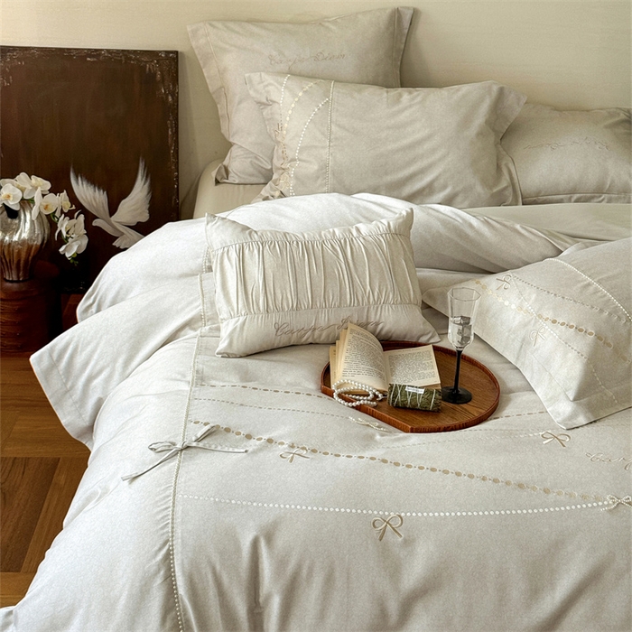 91家纺网 家纺一手货源 找家纺 红番天家居馆 （控价）2025新款全棉云柔棉磨毛+磨毛肌理纹+工艺款四件套-珠光（每款供货价的基础上一切活动券后+100） 珠光 初秋