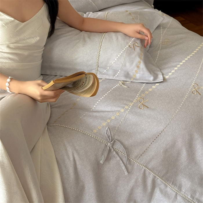 91家纺网 家纺一手货源 找家纺 红番天家居馆 （控价）2025新款全棉云柔棉磨毛+磨毛肌理纹+工艺款四件套-珠光（每款供货价的基础上一切活动券后+100） 珠光 素采