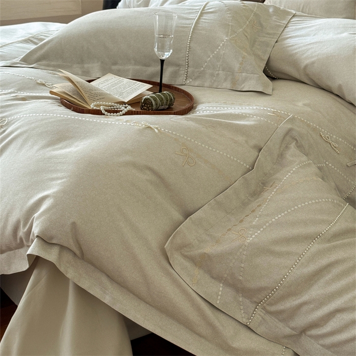 91家纺网 家纺一手货源 找家纺 红番天家居馆 （控价）2025新款全棉云柔棉磨毛+磨毛肌理纹+工艺款四件套-珠光（每款供货价的基础上一切活动券后+100） 珠光 初秋