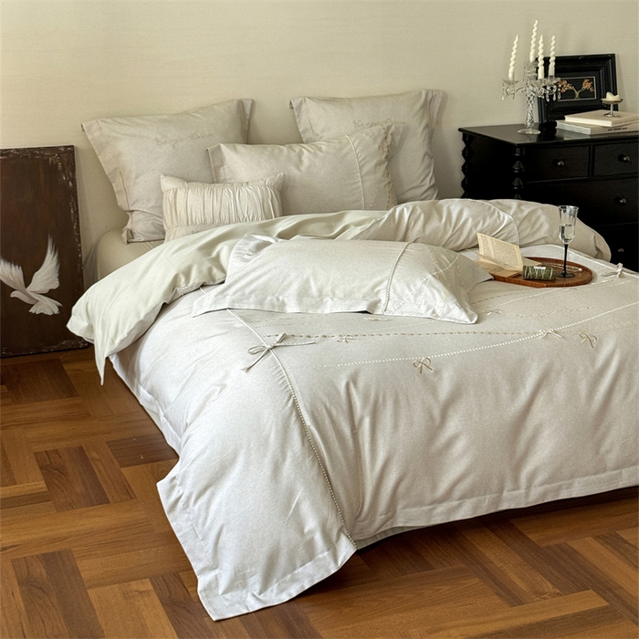 91家纺网 家纺一手货源 找家纺 红番天家居馆 （控价）2025新款全棉云柔棉磨毛+磨毛肌理纹+工艺款四件套-珠光（每款供货价的基础上一切活动券后+100） 珠光 初秋