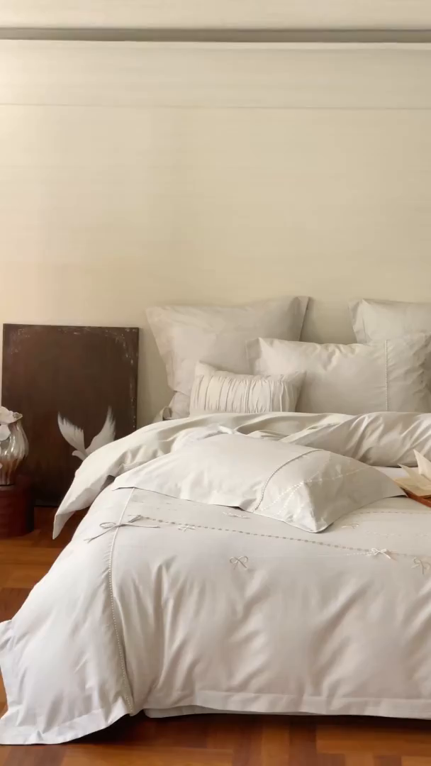 91家纺网 家纺一手货源 找家纺 红番天家居馆 （控价）2025新款全棉云柔棉磨毛+磨毛肌理纹+工艺款四件套-珠光（每款供货价的基础上一切活动券后+100） 珠光 素采