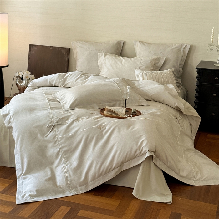 91家纺网 家纺一手货源 找家纺 红番天家居馆 （控价）2025新款全棉云柔棉磨毛+磨毛肌理纹+工艺款四件套-珠光（每款供货价的基础上一切活动券后+100） 珠光 初秋