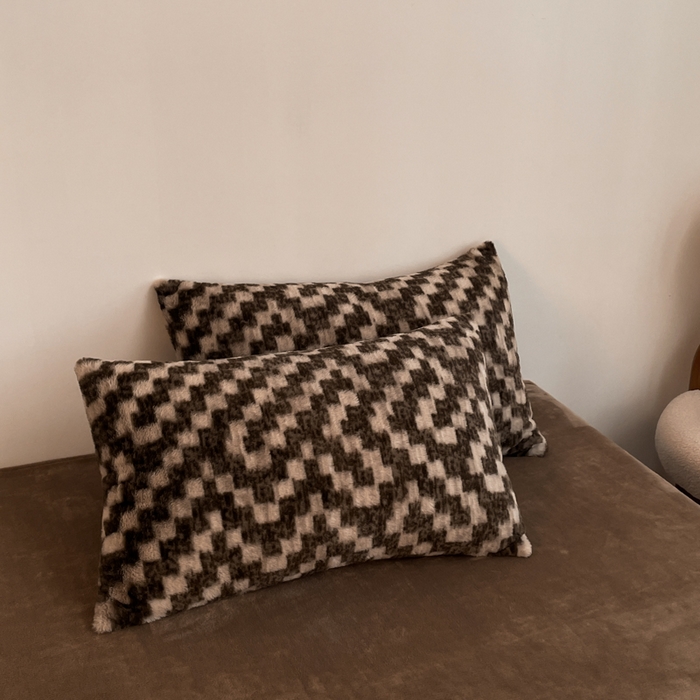 91家纺网 家纺一手货源 找家纺 子曰 2025新款美拉德高克重兔绒牛奶绒床盖款四件套 简约款-格调